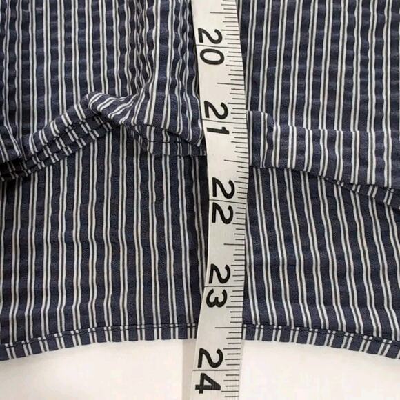 Cabi #5727 Top Blouse Women's Size S Small Navy White Seersucker Lace Cap Sleeve - Picture 13 of 15